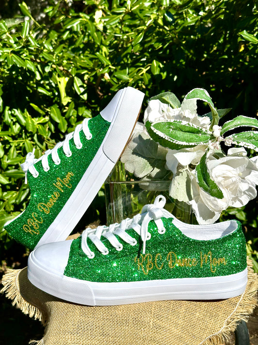 Green Glitter Sneakers