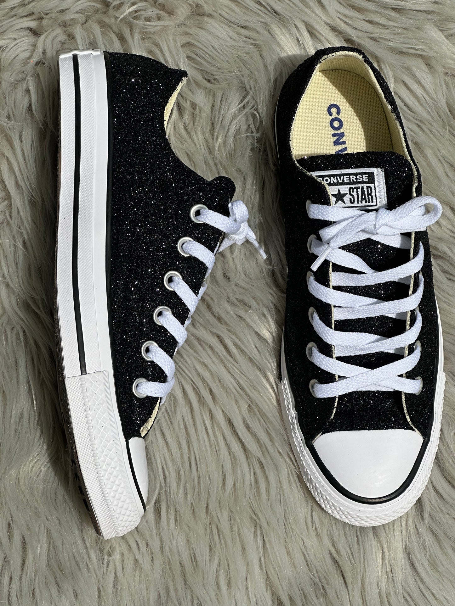 Black Glitter Converse Chuck Taylor All Star Sneakers