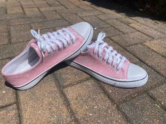 Baby Pink Opal Glitter Sneakers