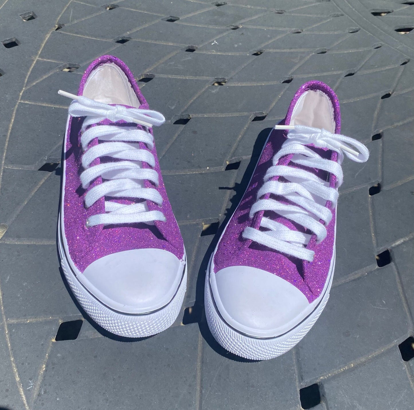 Fiji Bright Purple Glitter Sneakers