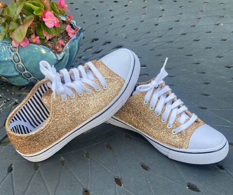 Vegas Gold Glitter Sneakers