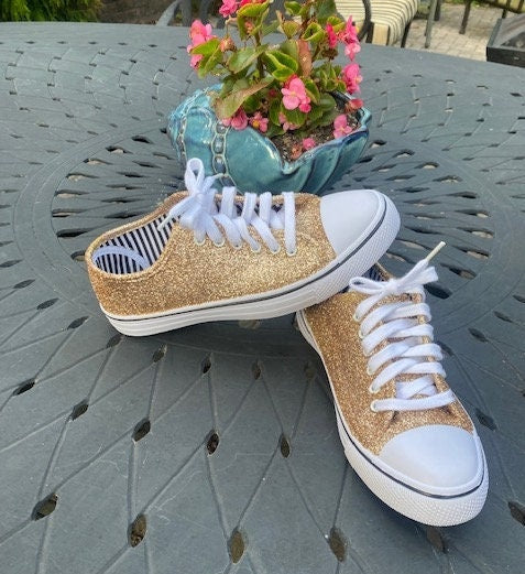 Vegas Gold Glitter Sneakers