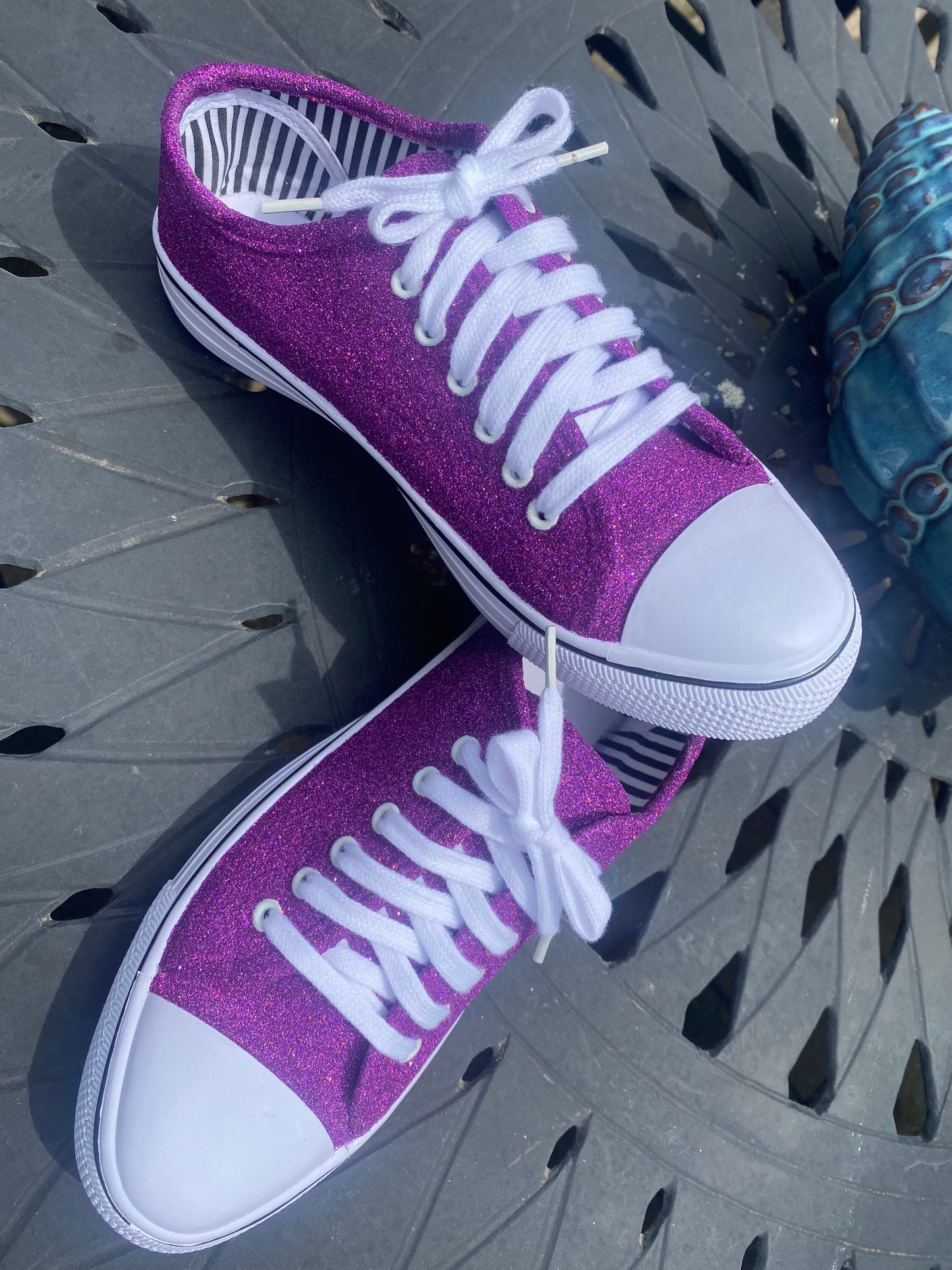 Fiji Bright Purple Glitter Sneakers