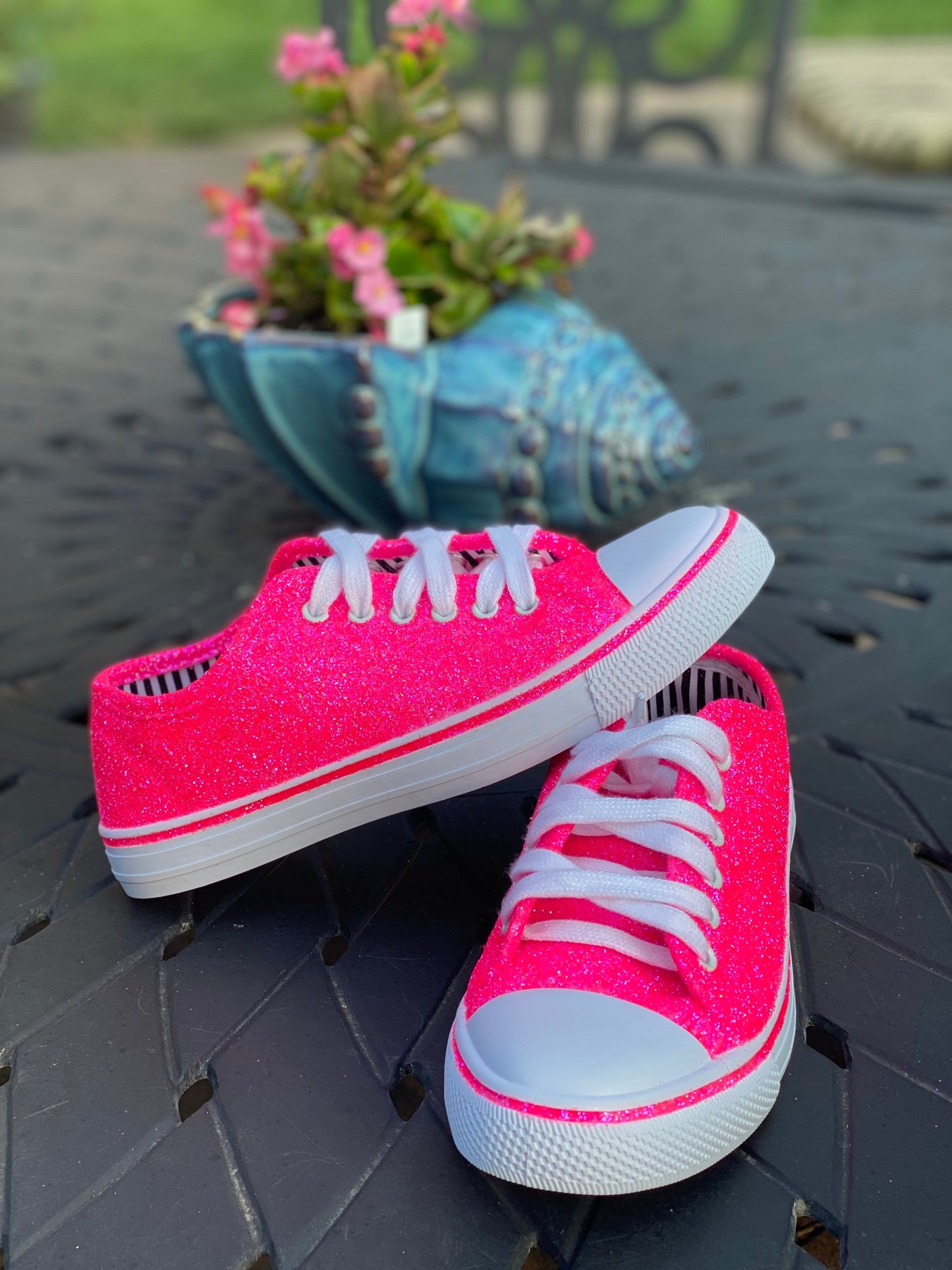 Hot Pink Glitter Sneakers