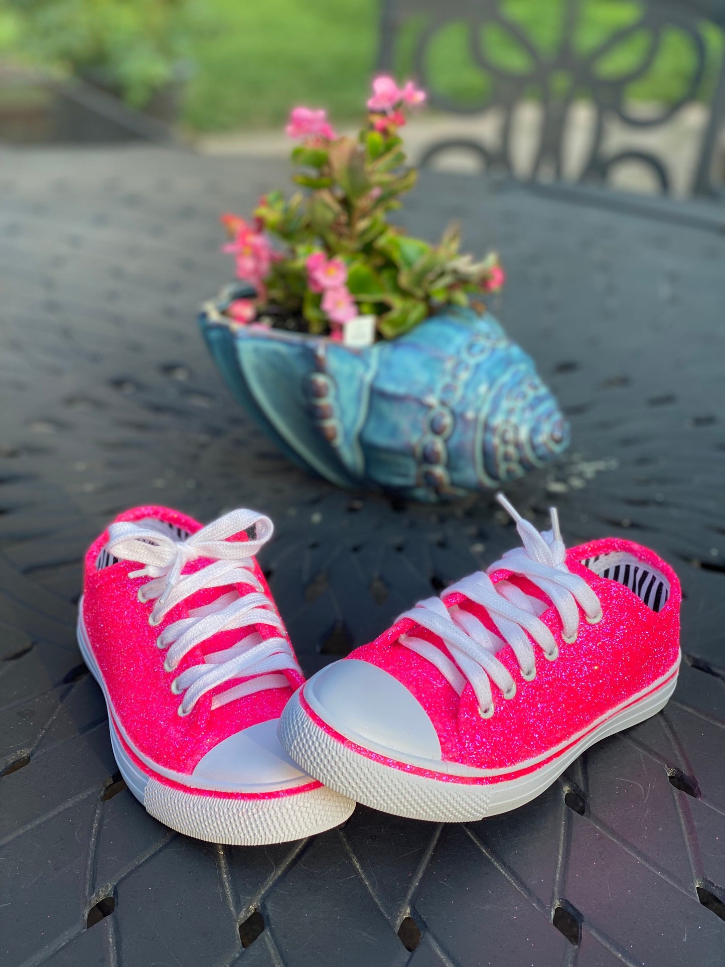 Hot Pink Glitter Sneakers