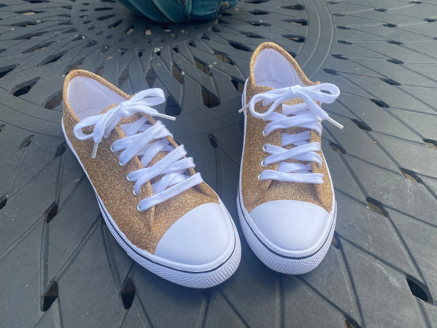 Vegas Gold Glitter Sneakers