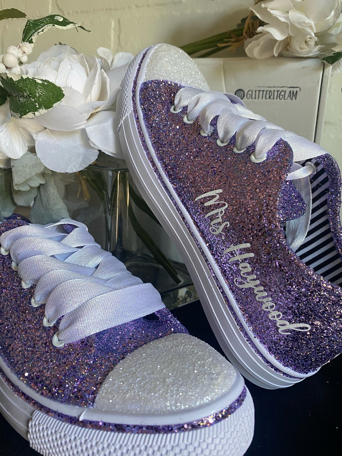 Glitter Toe Add-On to Glittered Sneaker Order